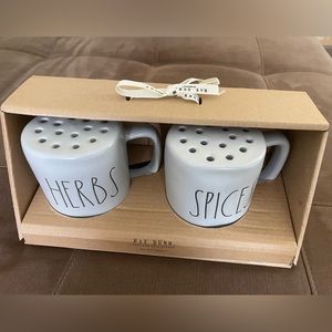 Rae Dunn 12oz Herbs & Spices Shaker Set New In Box